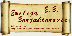 Emilija Barjaktarović vizit kartica
